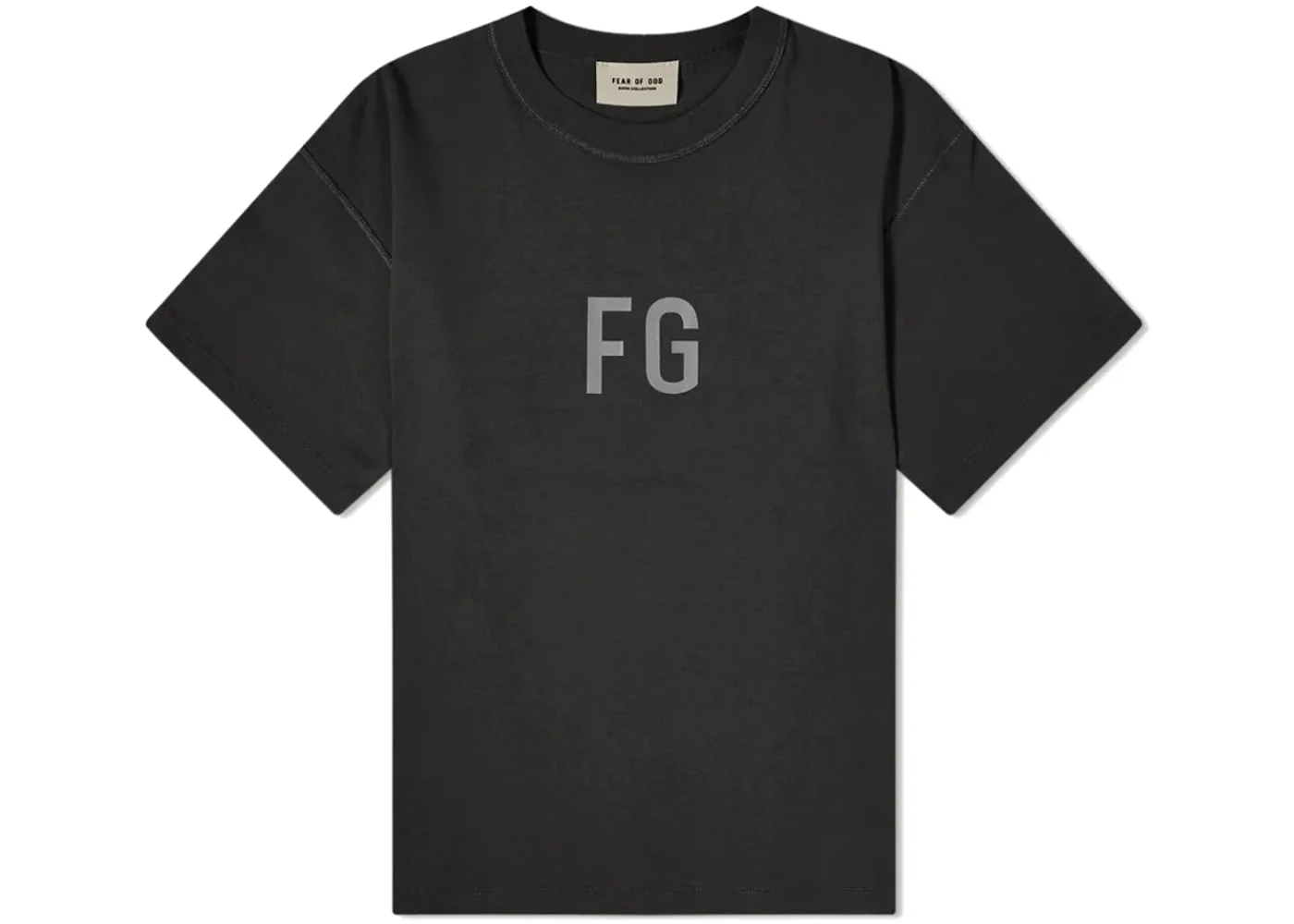Fear of God Short Sleeve 'FG' 3M Tee Vintage Black - Joey Sneakers
