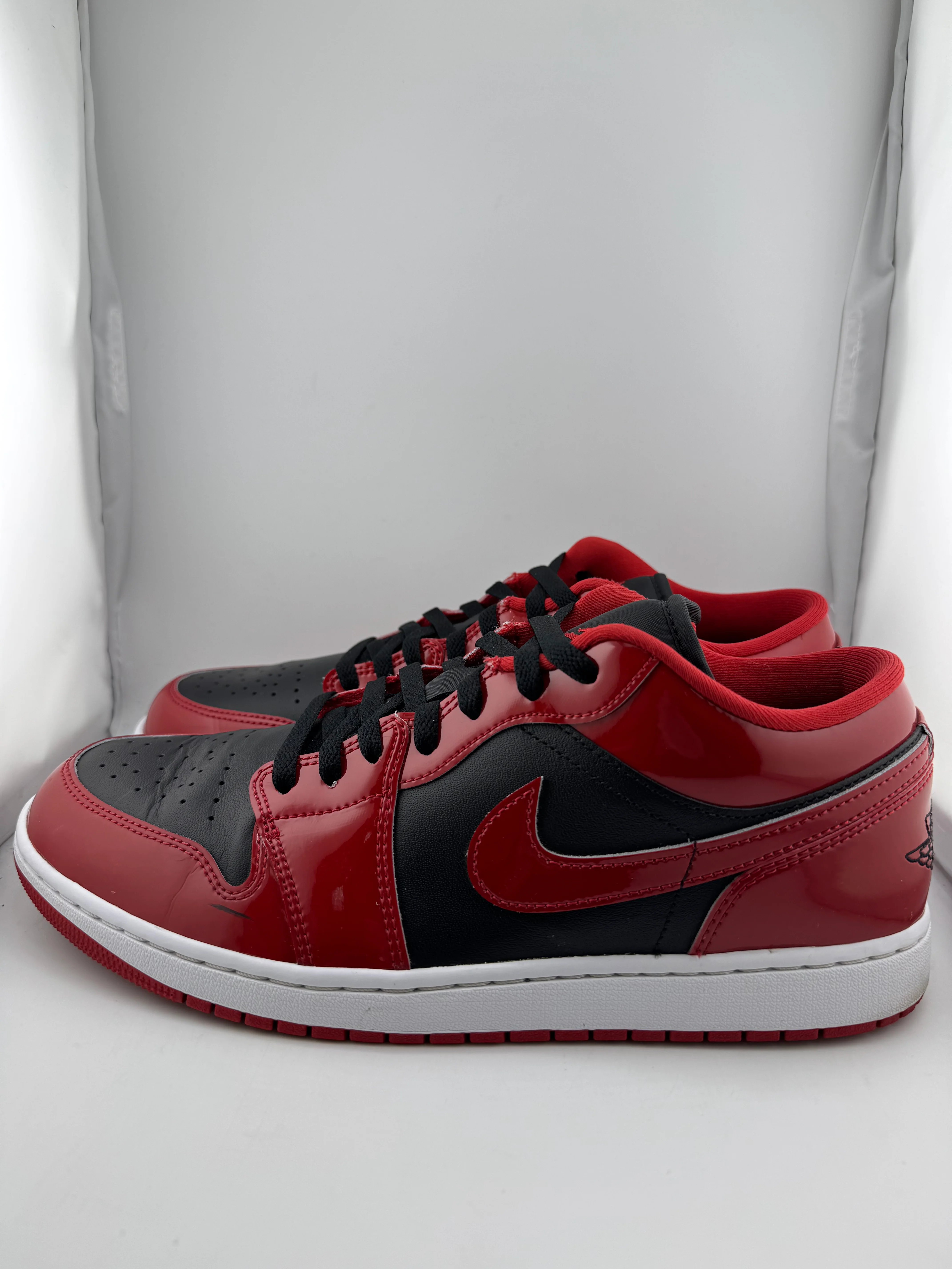 Jordan 1 Low SE Patent Varsity Red Black - Joey Sneakers
