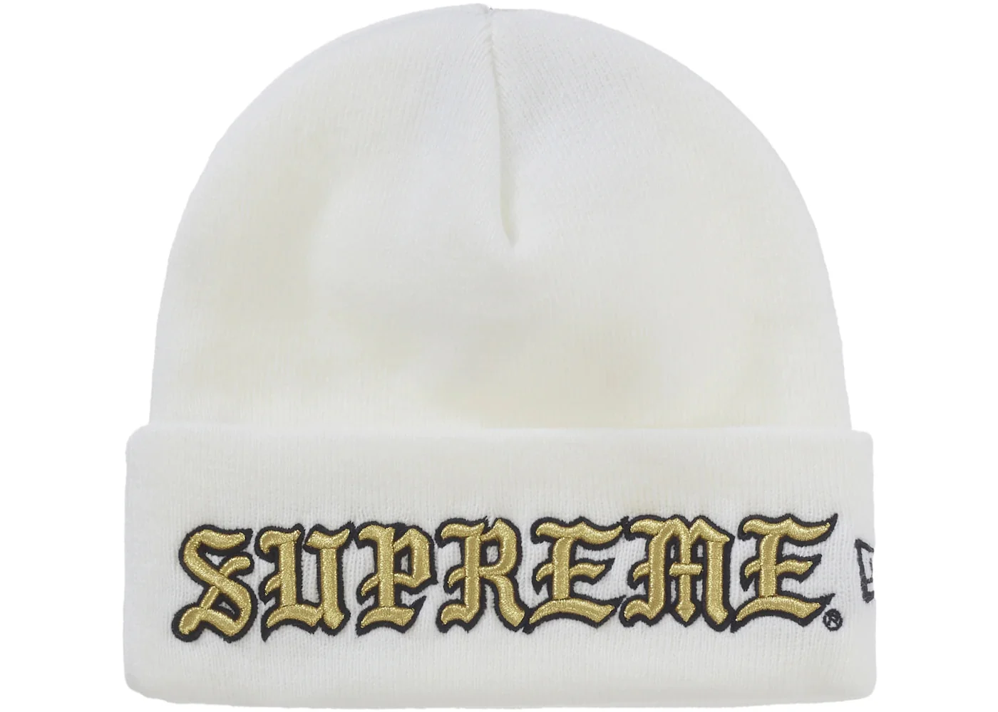 Supreme New Era Old English Beanie White - Joey Sneakers