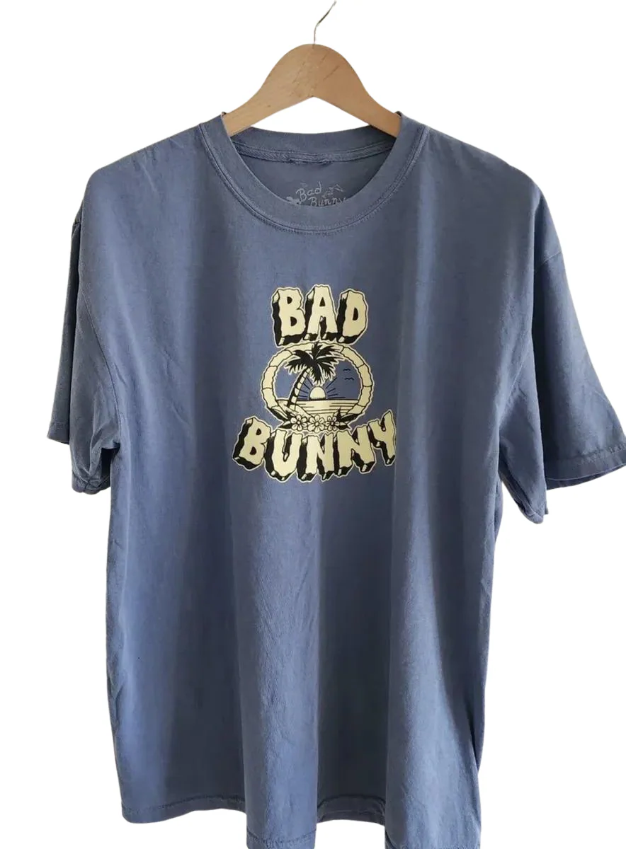 Bad Bunny Un Verano Sin Ti Palm Tree Tee Blue - Joey Sneakers
