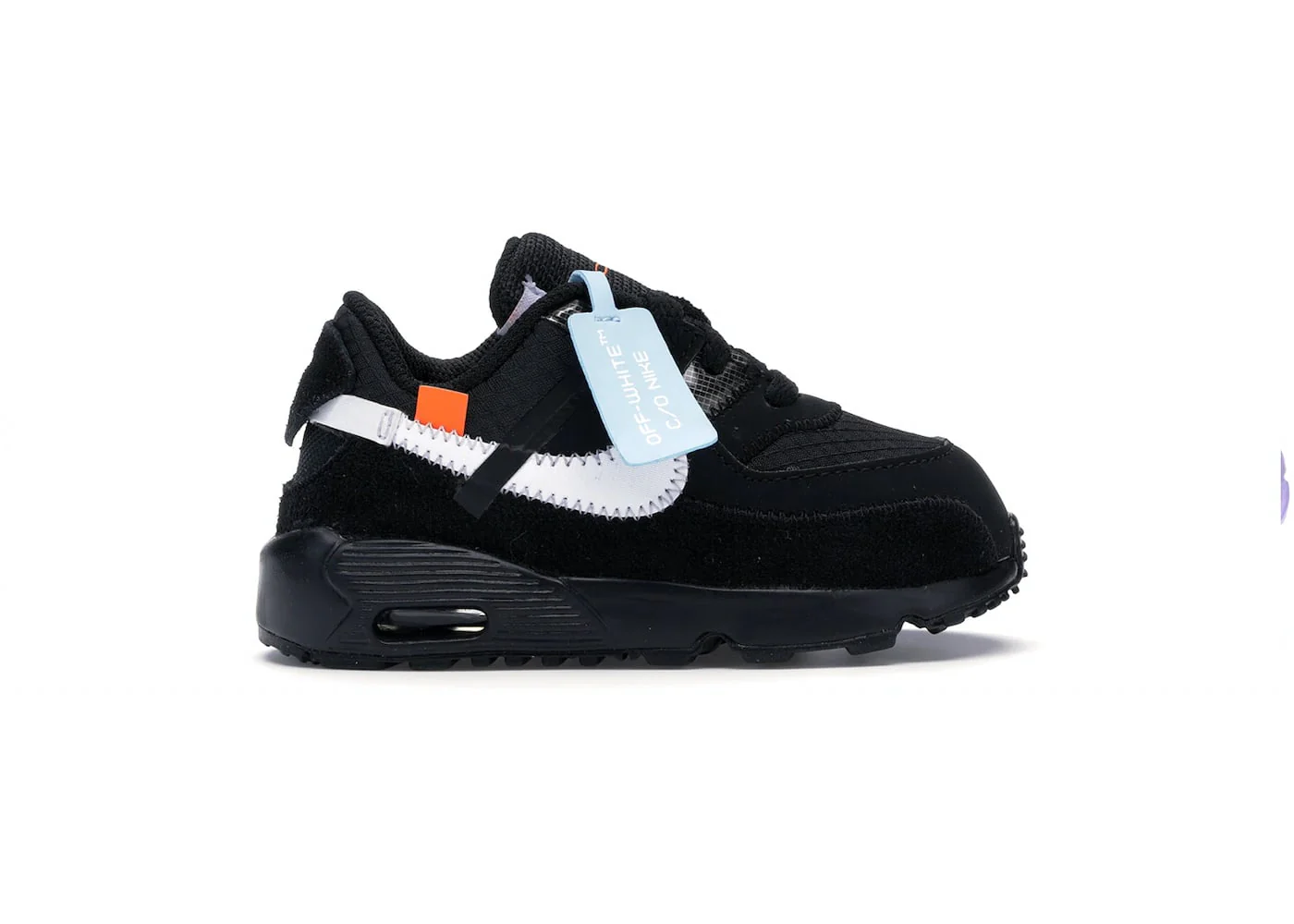 Nike Air Max 90 OFF-WHITE Black White (TD) - Joey Sneakers