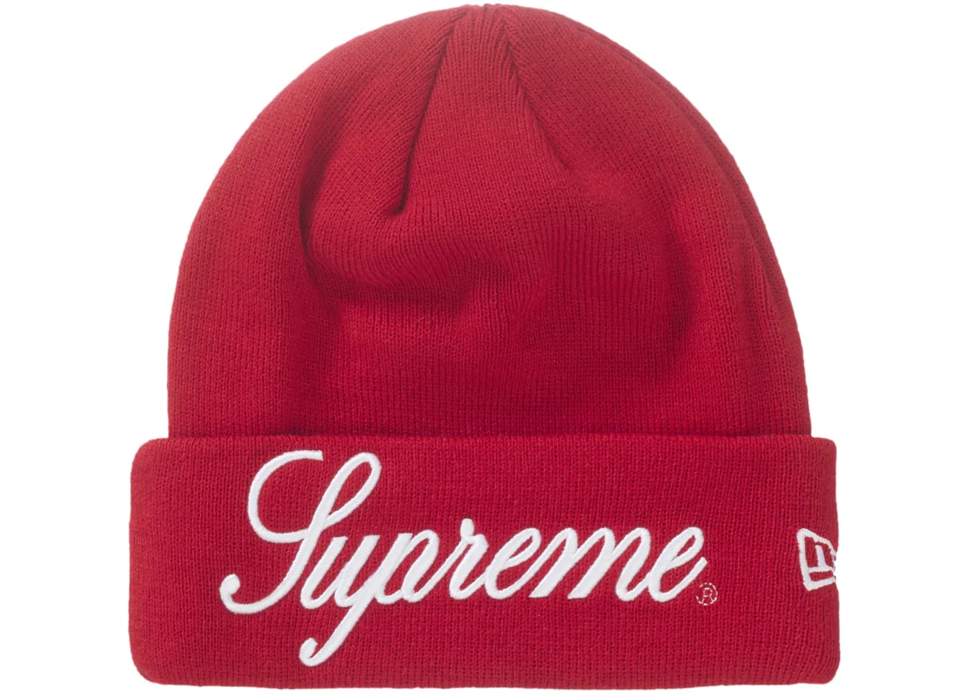 Supreme New Era Script Beanie Red - Joey Sneakers
