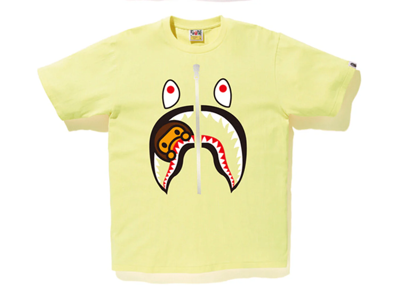 BAPE Milo Shark Face Tee Yellow - Joey Sneakers