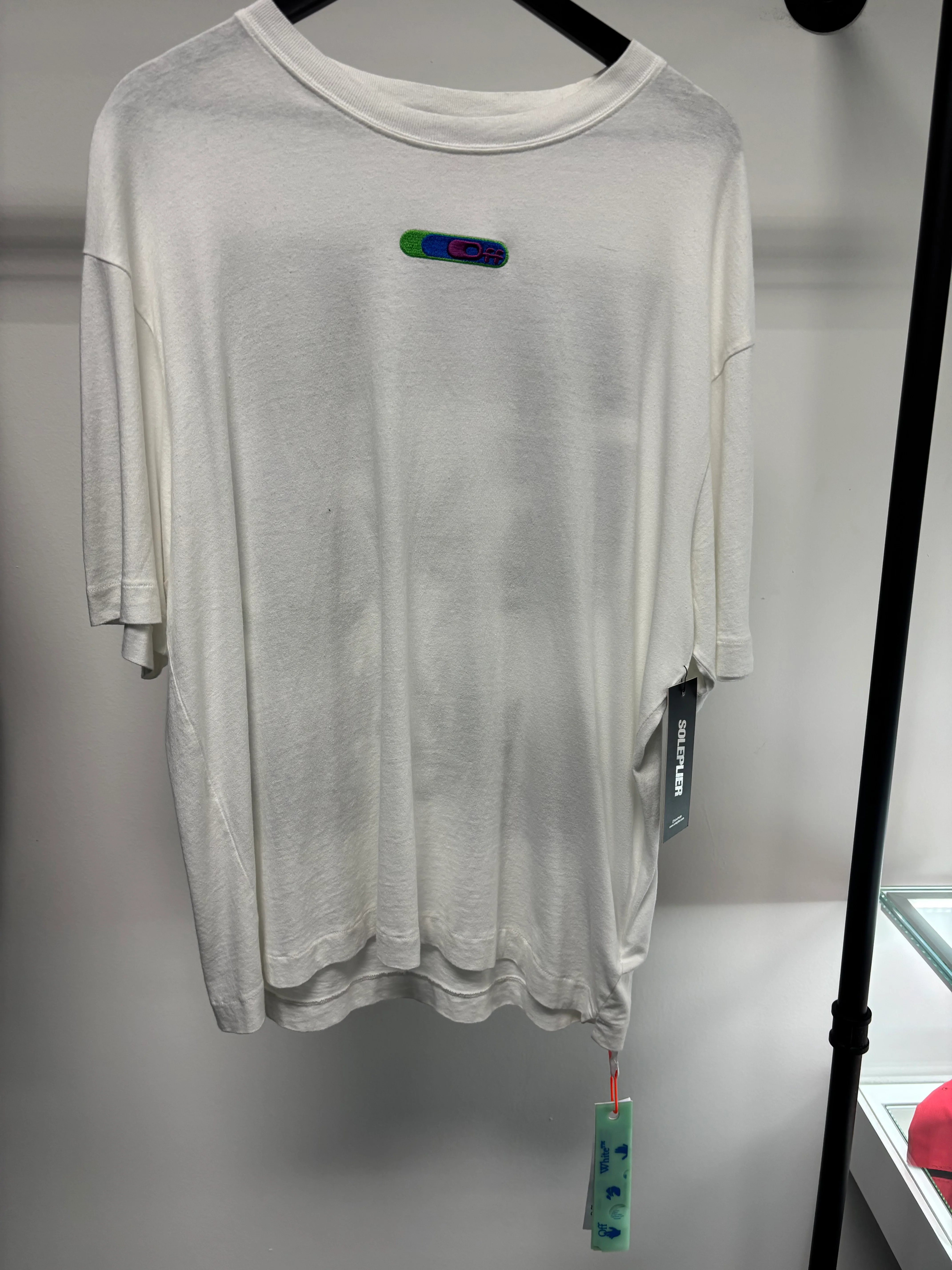Off-White Weed Arrows Oversized T-Shirt White/Green - Joey Sneakers