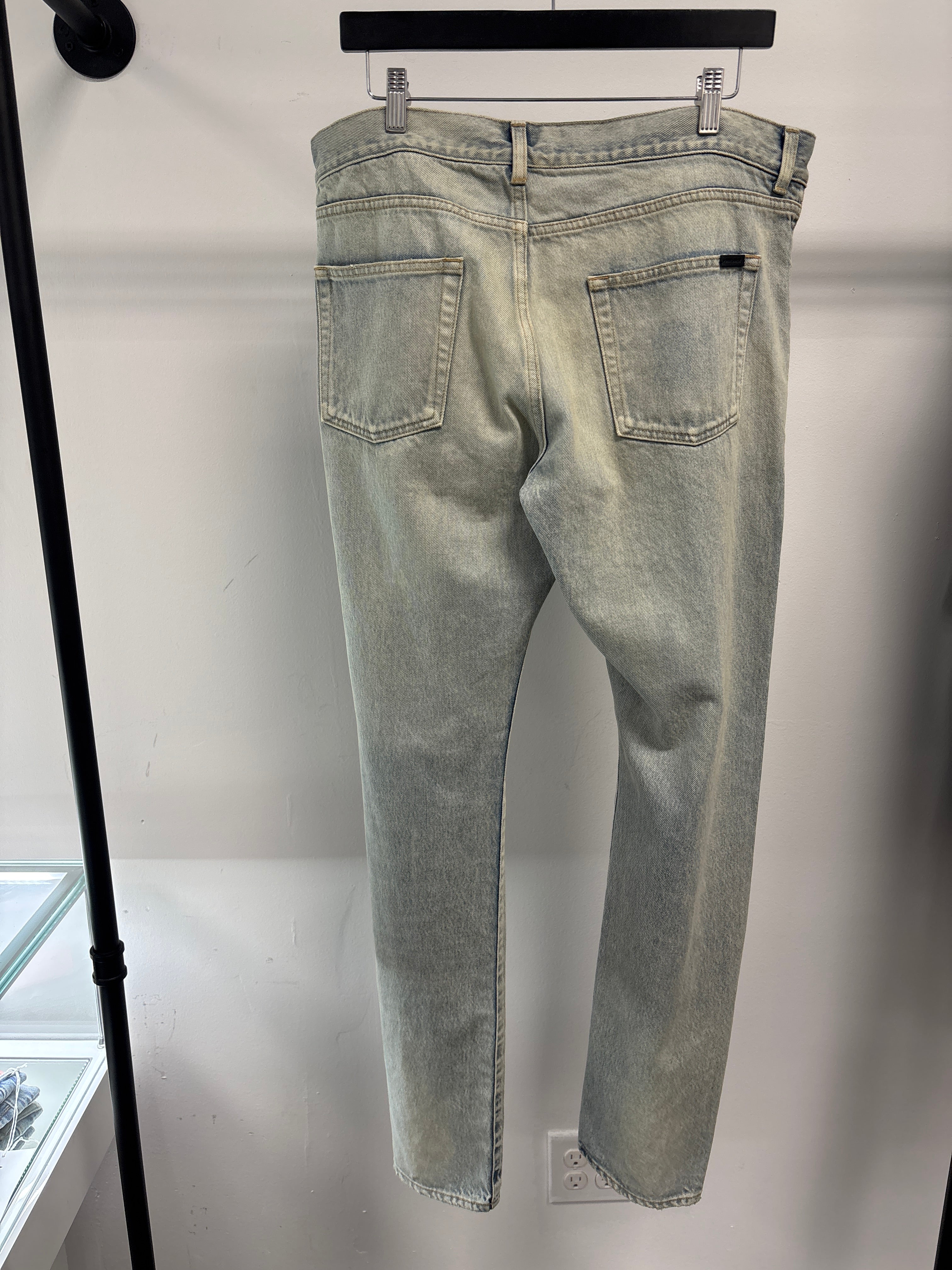 Saint Laurent Slim Fit Jeans Light Fall Blue Denim - Joey Sneakers