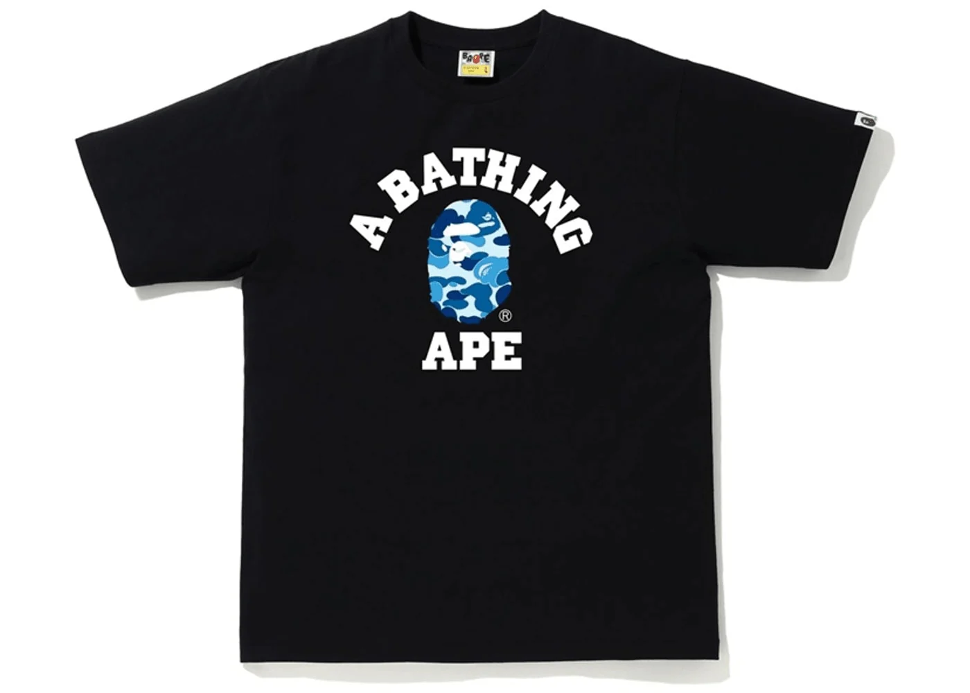 BAPE ABC Camo College Tee Black/Blue - Joey Sneakers