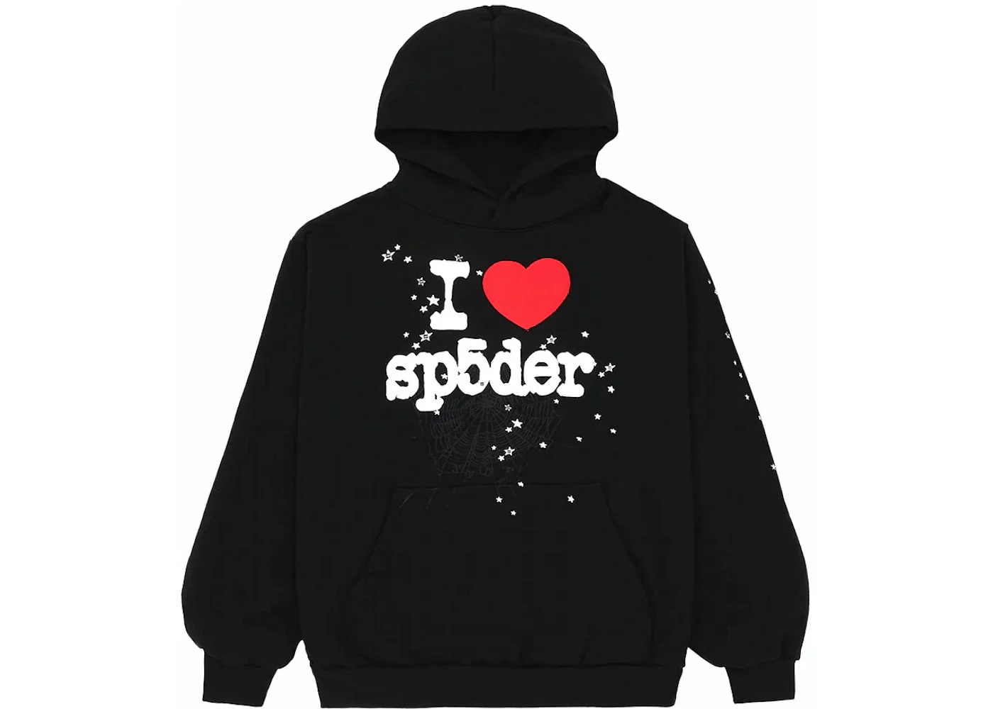 Sp5der I Heart SP5 Souvenir Hoodie Black - Joey Sneakers