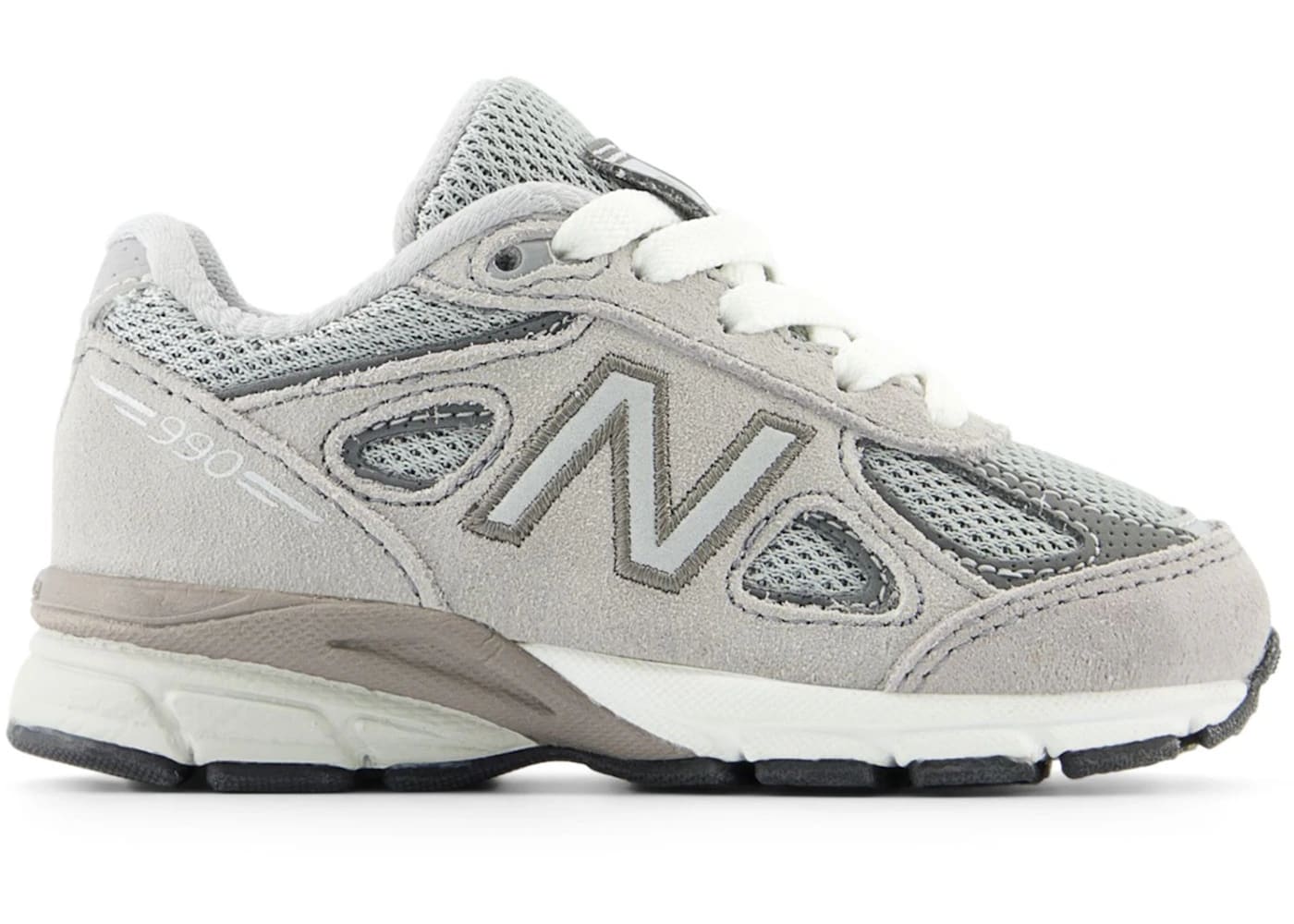 New Balance 990v4 Kool Gray Silver Filigree (TD) - Joey Sneakers