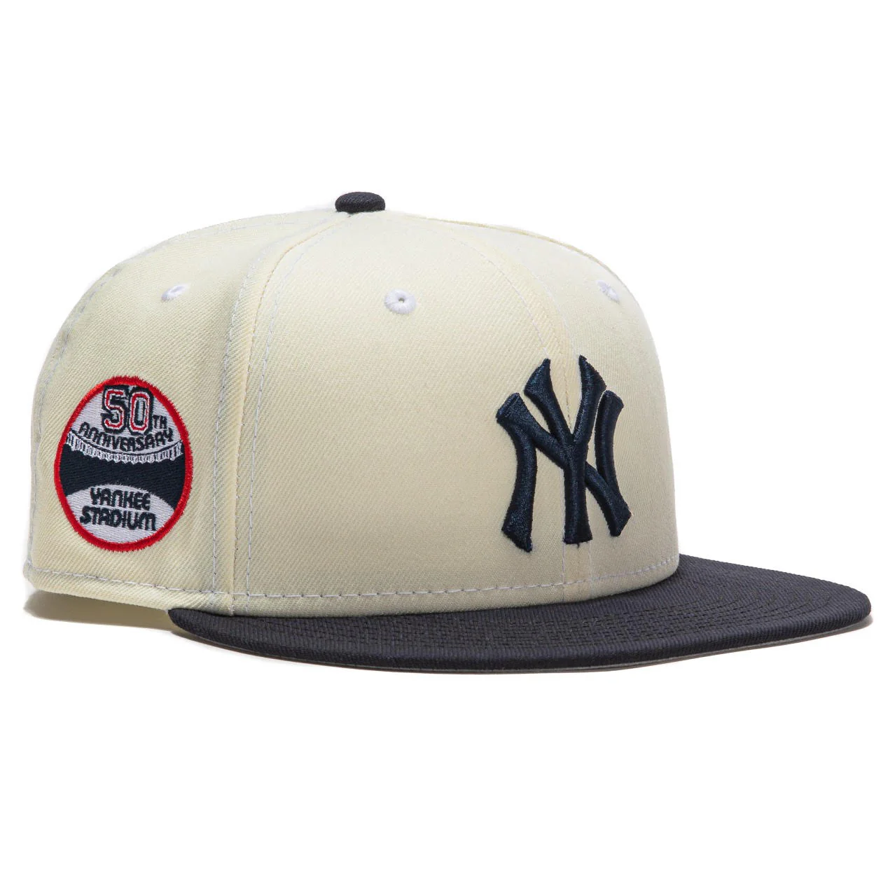 New Era Exclusive 59th White Dome New York Yankees 50th Anniversary Patch Hat - Joey Sneakers