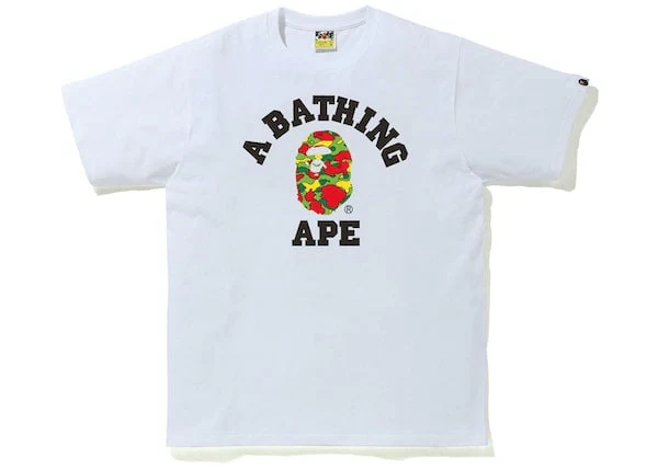 BAPE Sta Camo College Tee White/Multi - Joey Sneakers