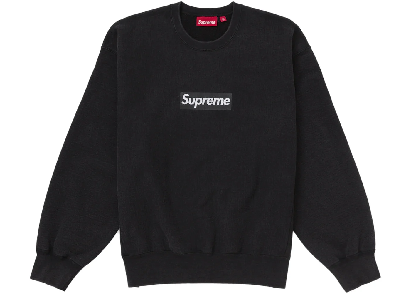 Supreme Washed Box Logo Crewneck Black - Joey Sneakers
