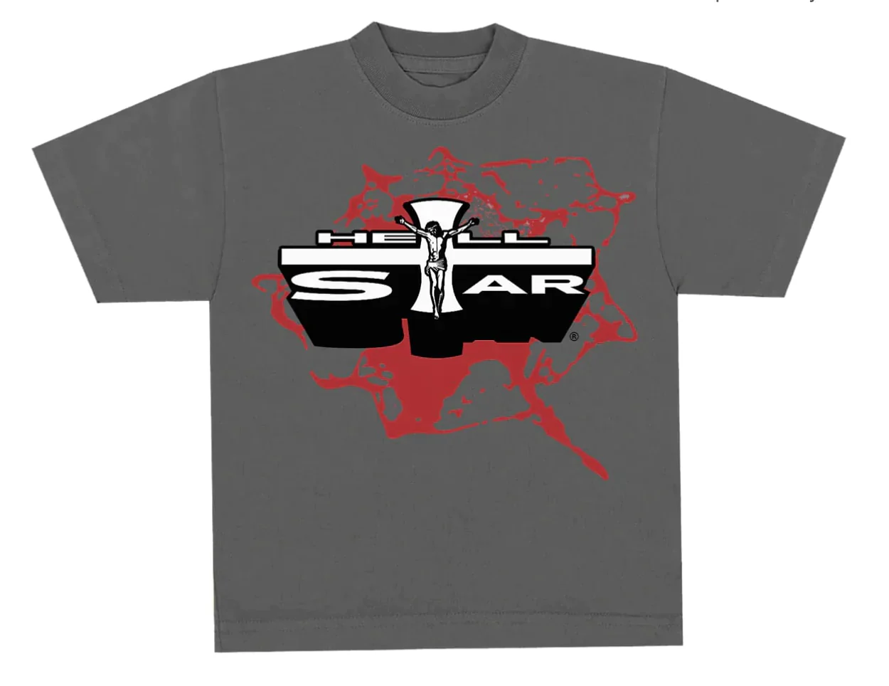 Hellstar Jesus Emblem Tee Vintage Black - Joey Sneakers