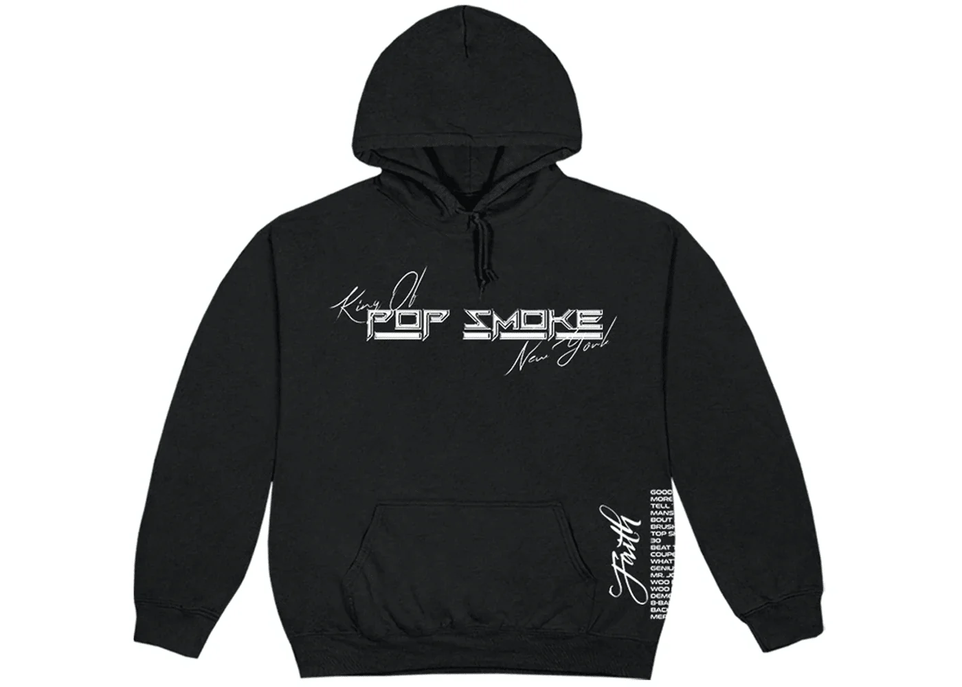 Pop Smoke x Vlone Faith King of New York Hoodie Black - Joey Sneakers
