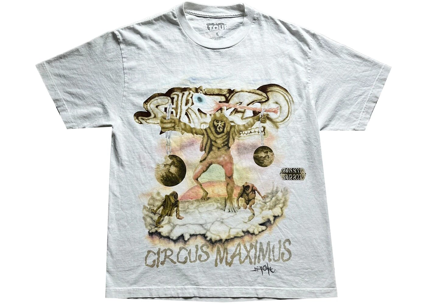 Travis Scott Utopia Tour Skitzo Circus Maximus Tee White - Joey Sneakers