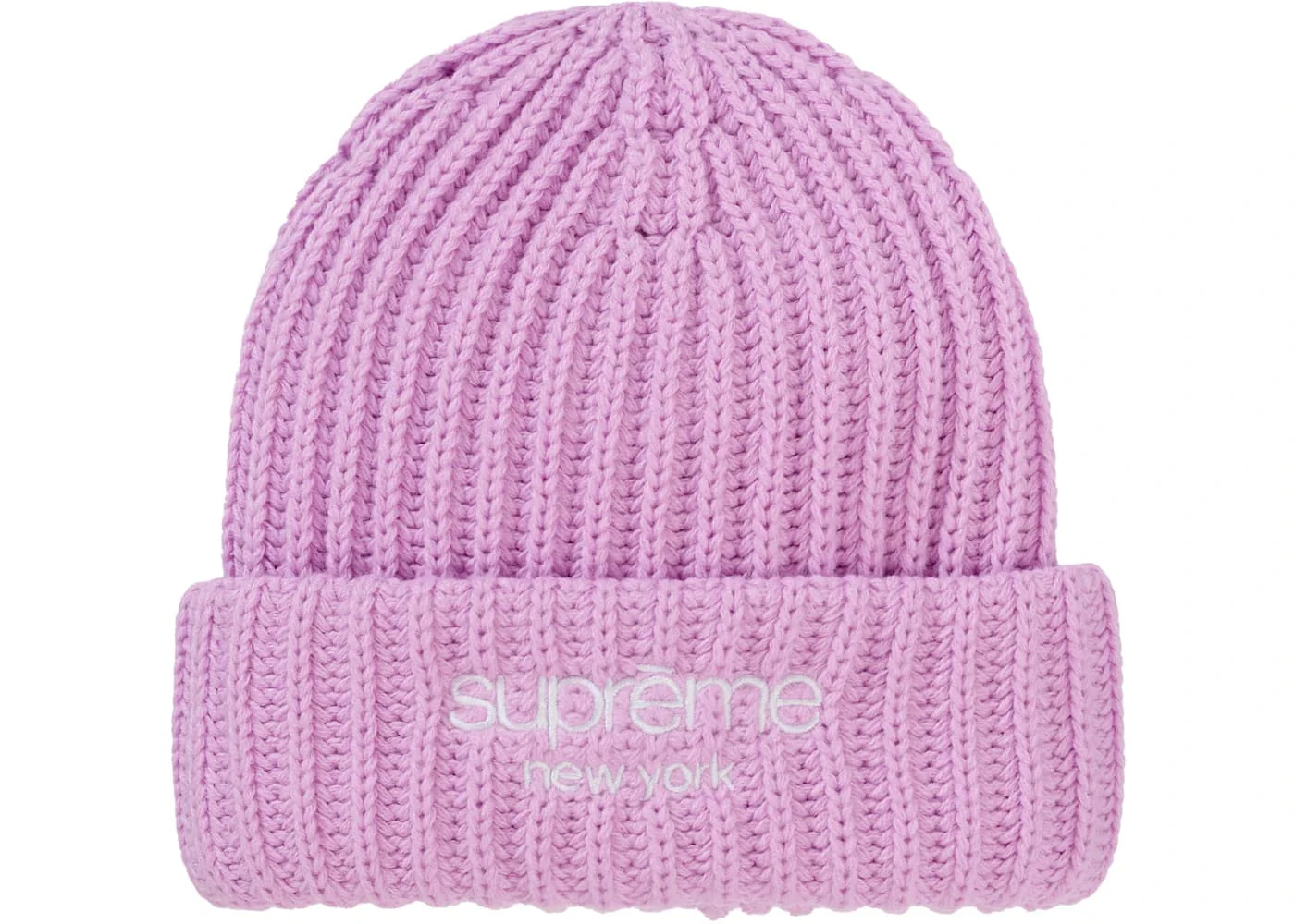 Supreme Chunky Rib Classic Logo Beanie Pink - Joey Sneakers