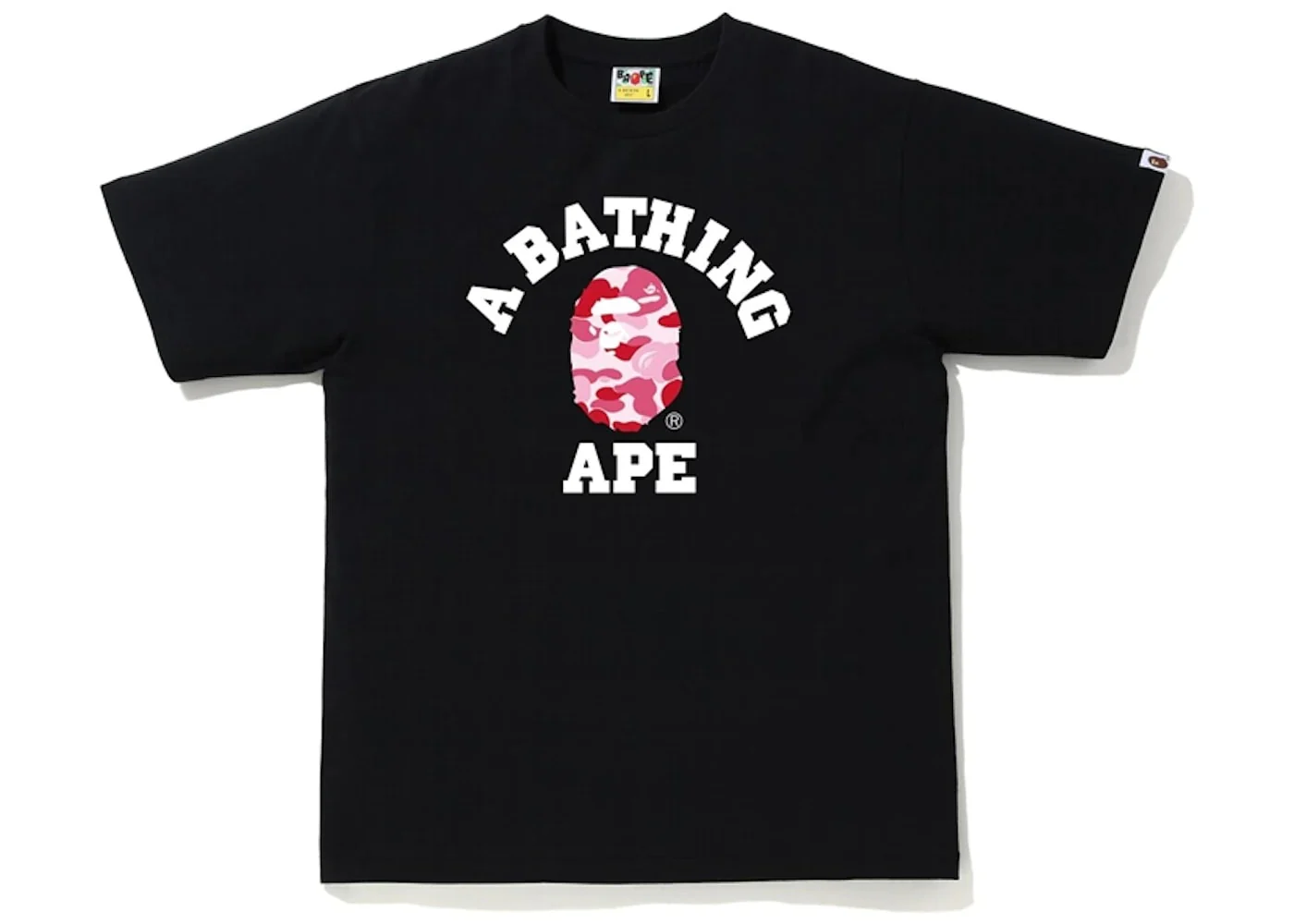 BAPE ABC Camo College Tee Black/Pink - Joey Sneakers