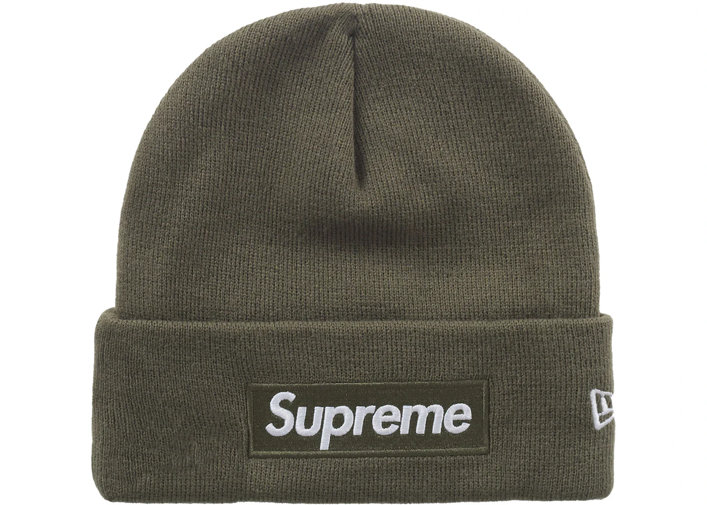 Supreme New Era Box Logo Beanie (FW25) Light Olive - Joey Sneakers