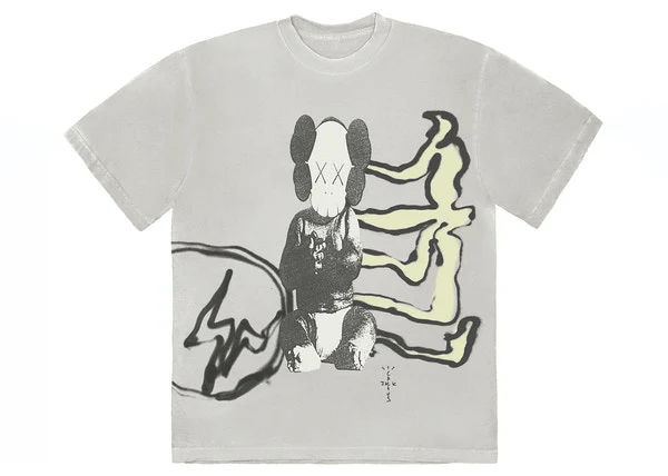 Travis Scott Cactus Jack + Kaws For Fragment Tee Aged Yellow - Joey Sneakers
