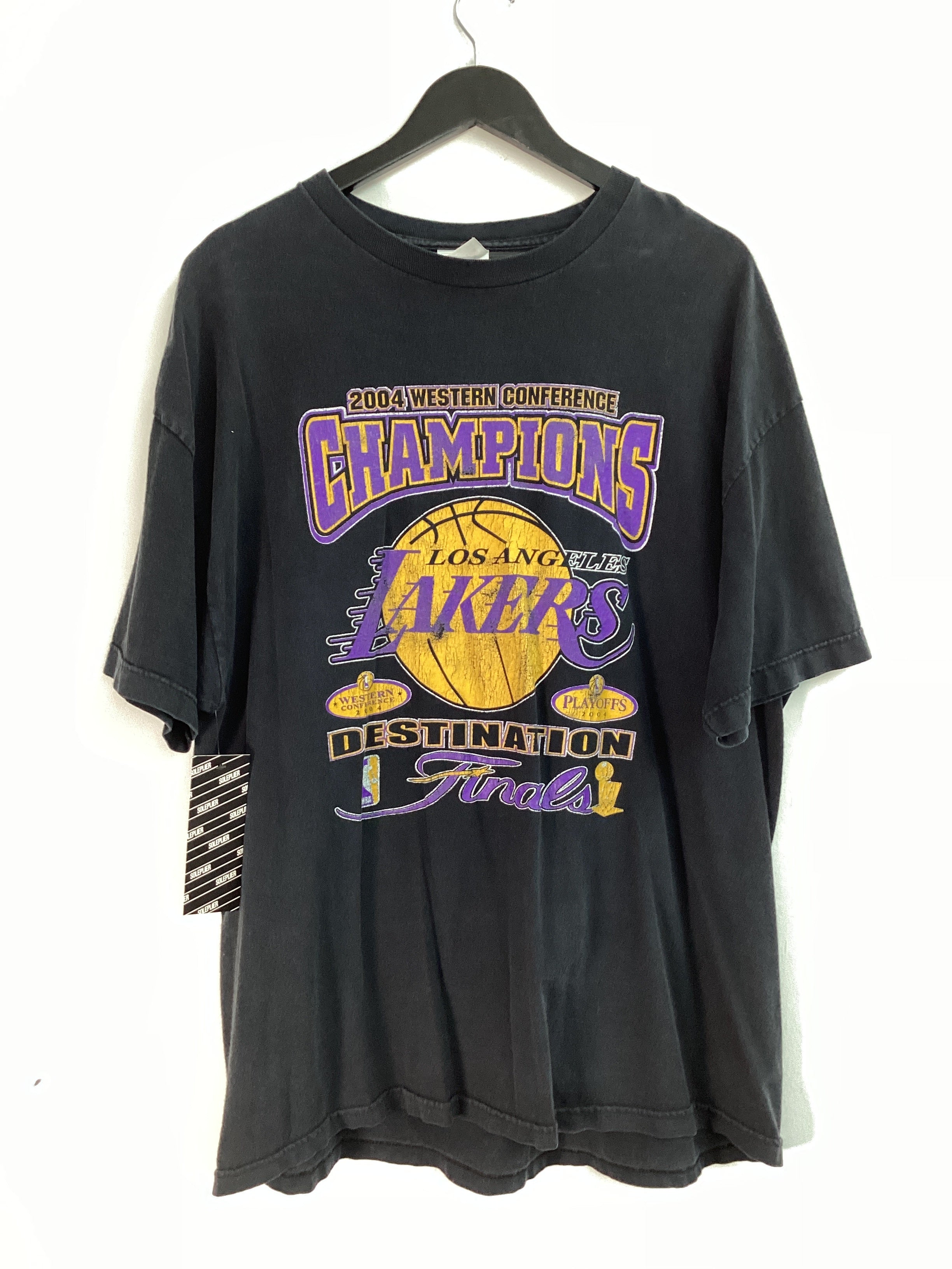 Vintage Lakers 2004 West Conference Champions Tee Black - Joey Sneakers