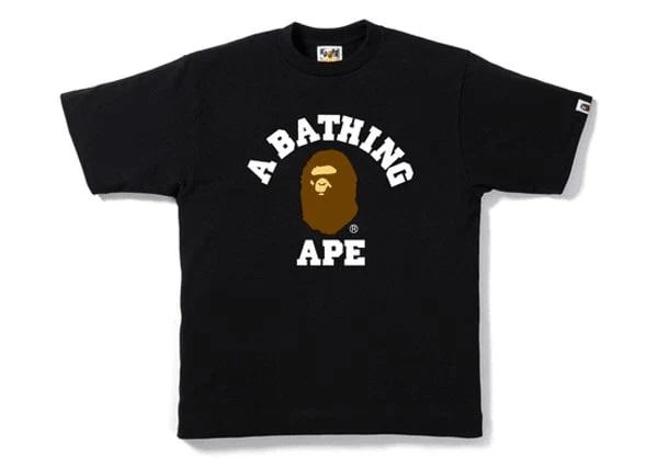 BAPE College Tee Black - Joey Sneakers
