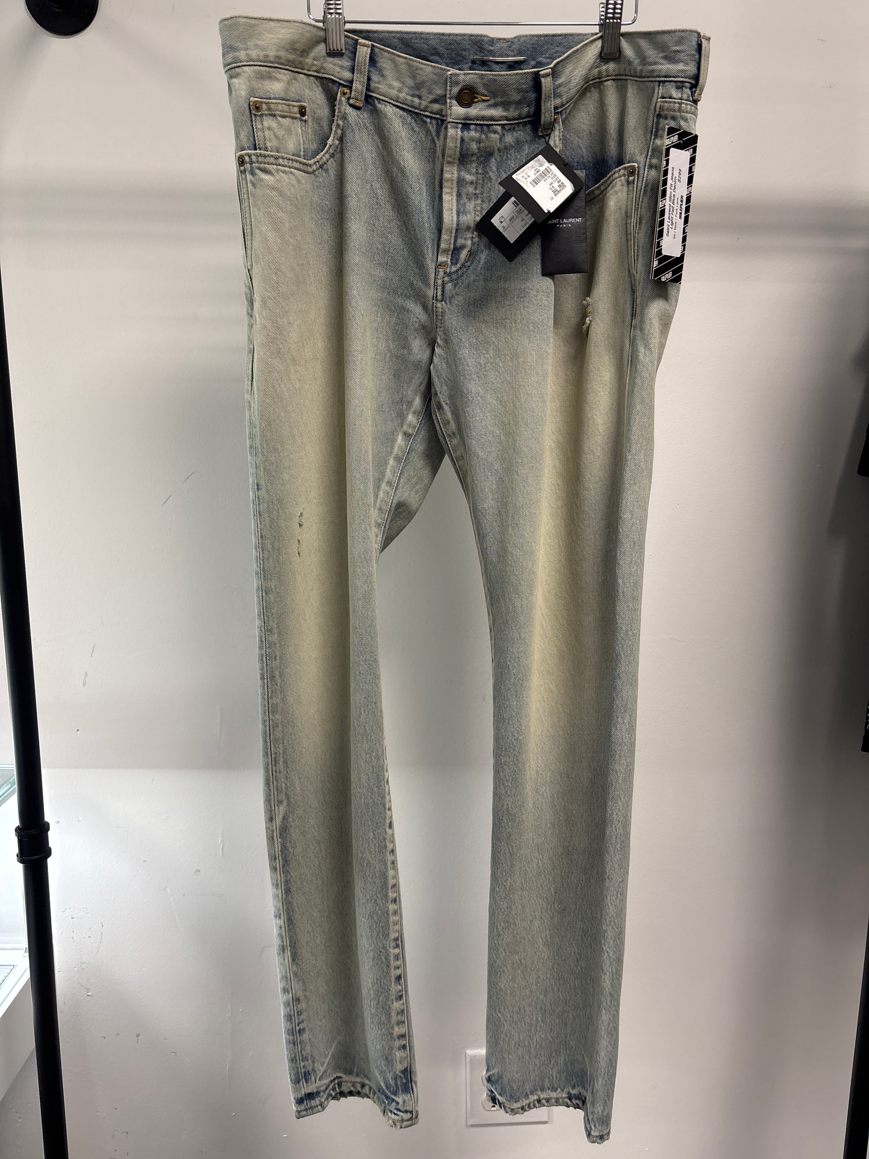 Saint Laurent Slim Fit Jeans Light Fall Blue Denim - Joey Sneakers