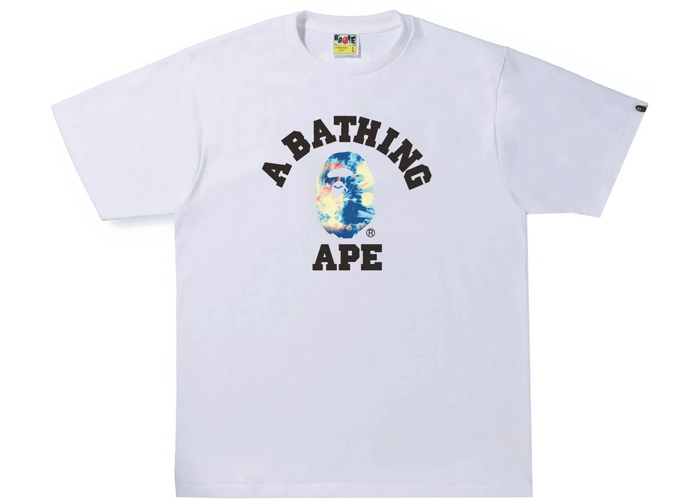 BAPE Tie Dye College Tee White/Multi - Joey Sneakers