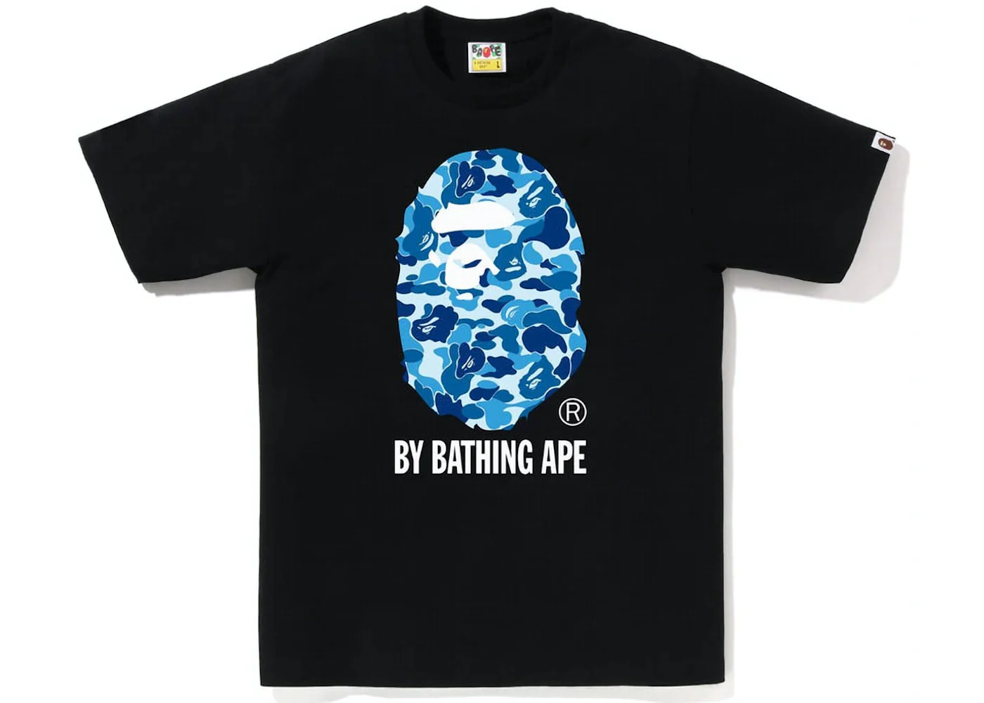 BAPE ABC Camo By Bathing Ape Tee Black/Blue - Joey Sneakers