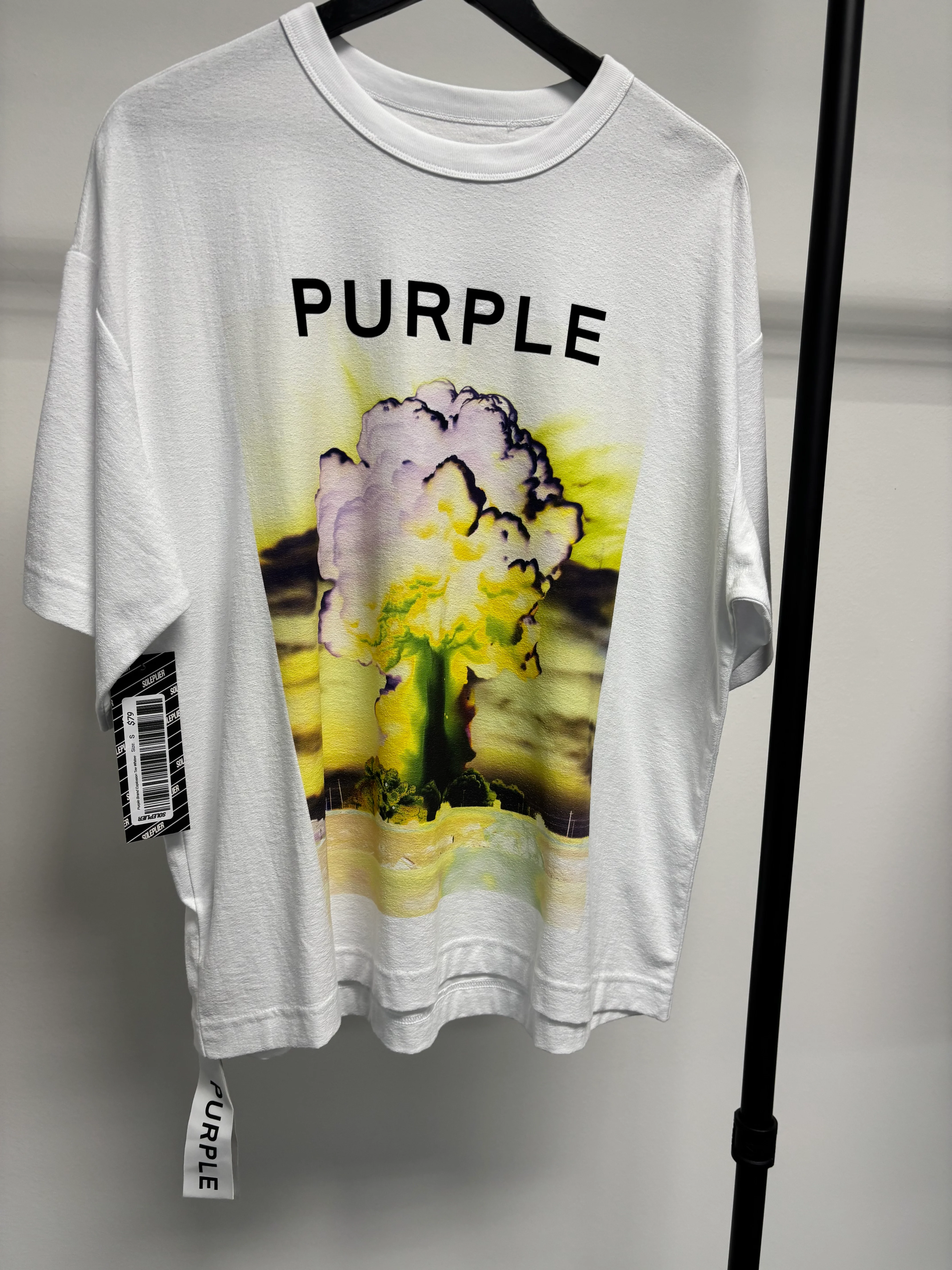 Purple Brand Explosion Tee White - Joey Sneakers