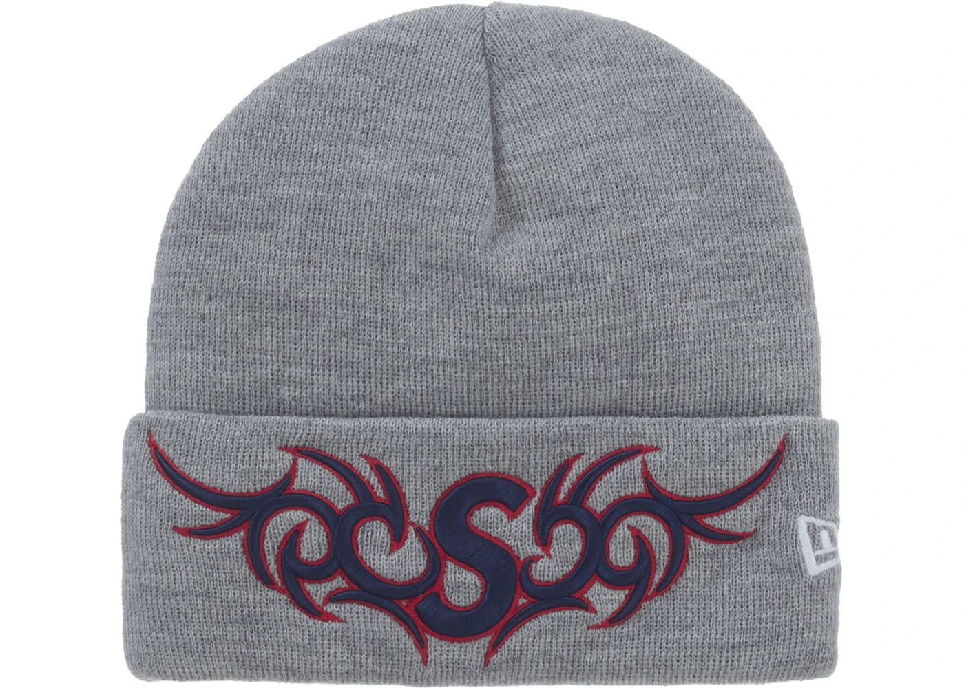 Supreme New Era Tribal S Logo Beanie Heather Grey - Joey Sneakers