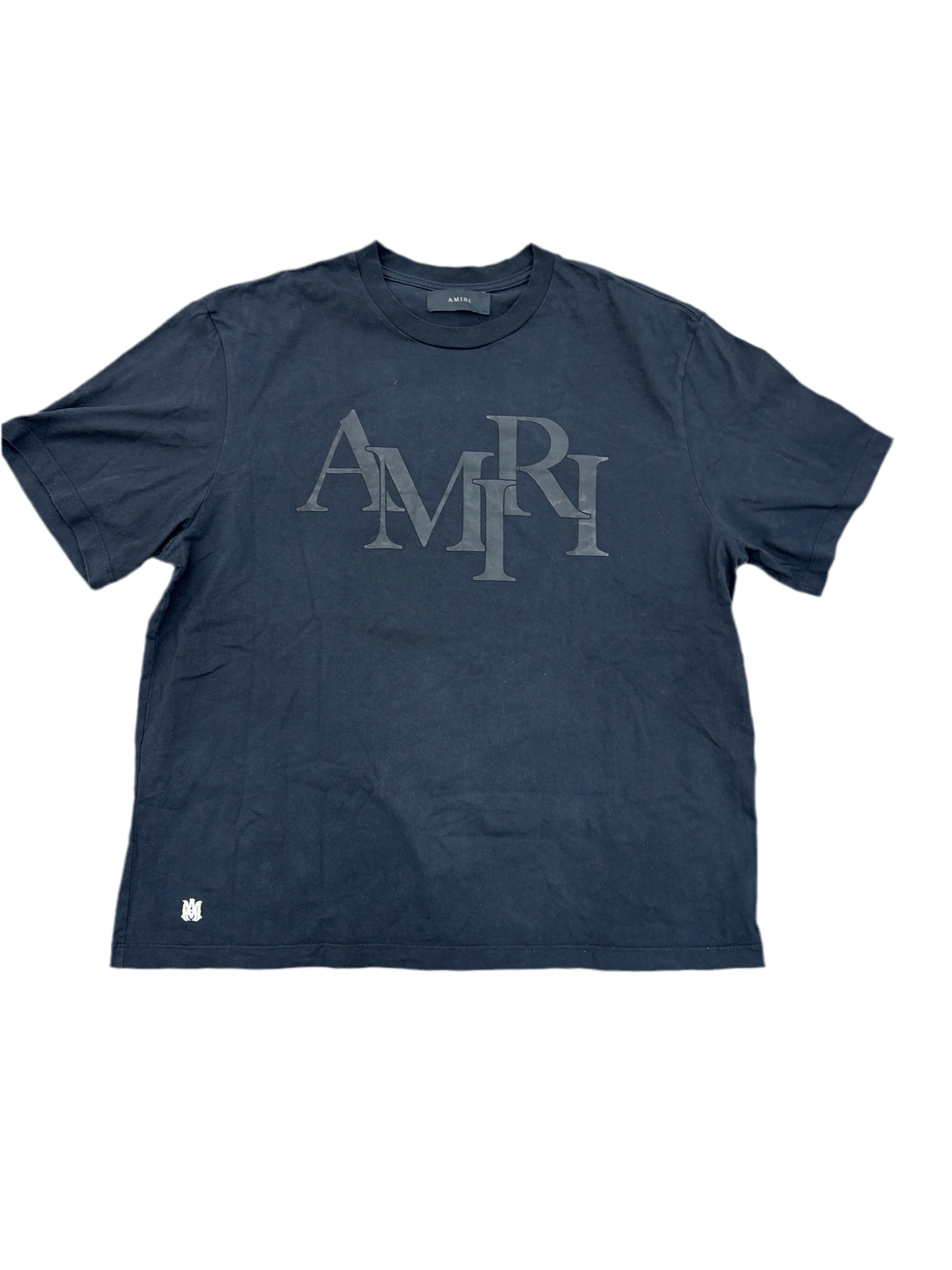 Amiri Staggered Logo Tee Black Size XXL - Joey Sneakers