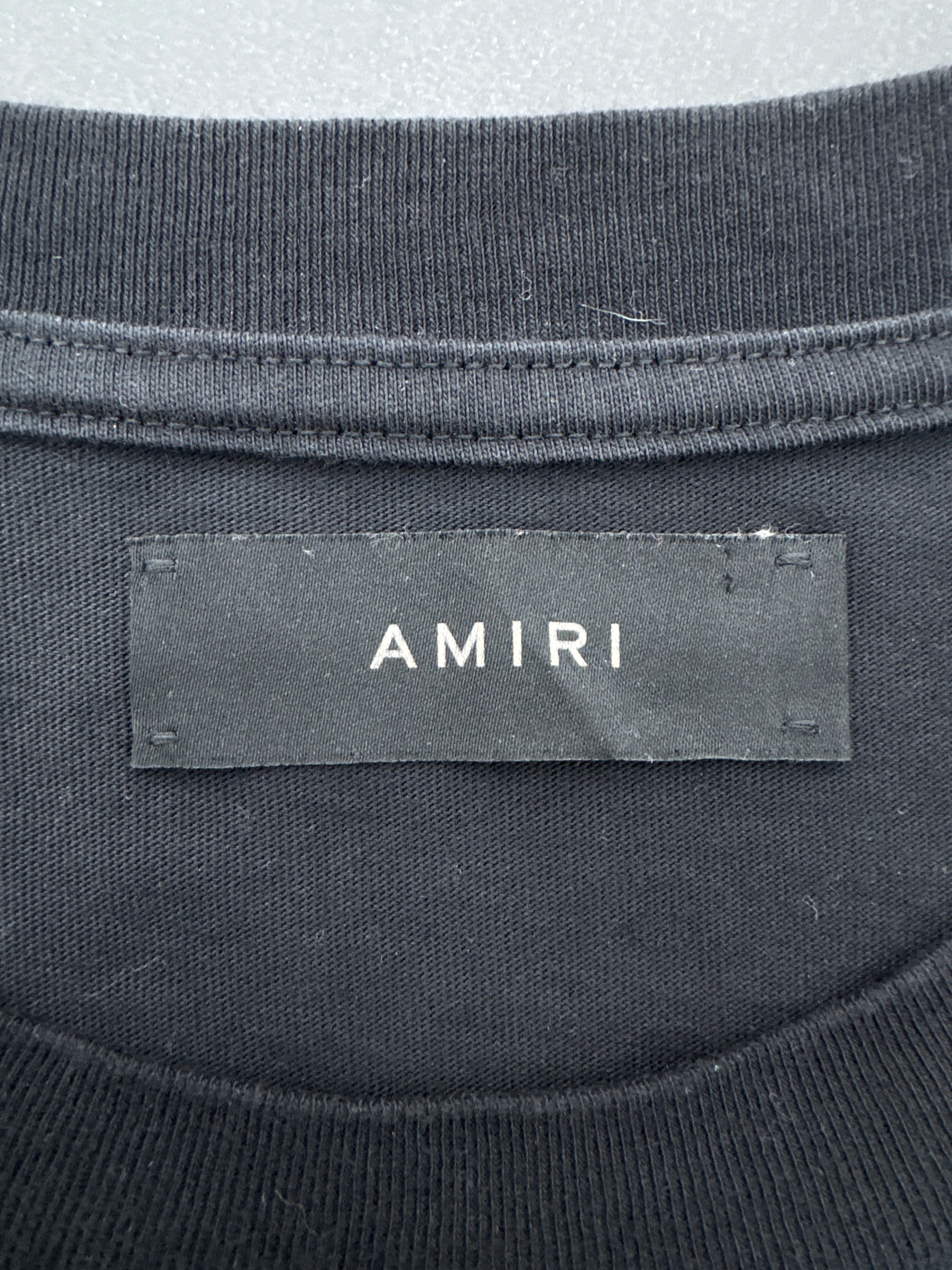 Amiri Staggered Logo Tee Black Size XXL - Joey Sneakers