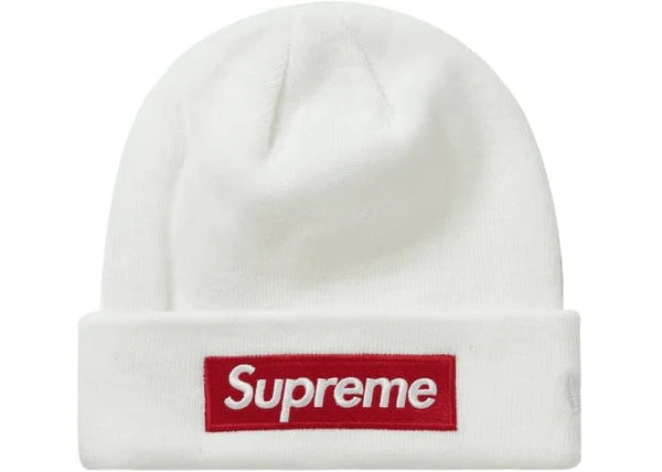 Supreme New Era Box Logo Beanie (FW21) White - Joey Sneakers