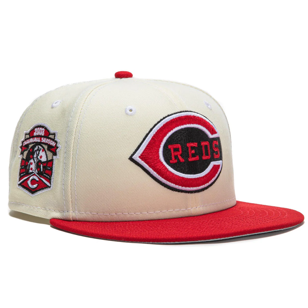 New Era Exclusive 59th White Dome Cincinnati Reds Inaugural Season Patch Hat - Joey Sneakers
